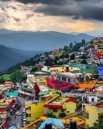 Almora hill town and peak views